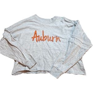 Auburn Tigers Cropped Boxy Tee – Women’s Small Heather Gray 🐯🧡